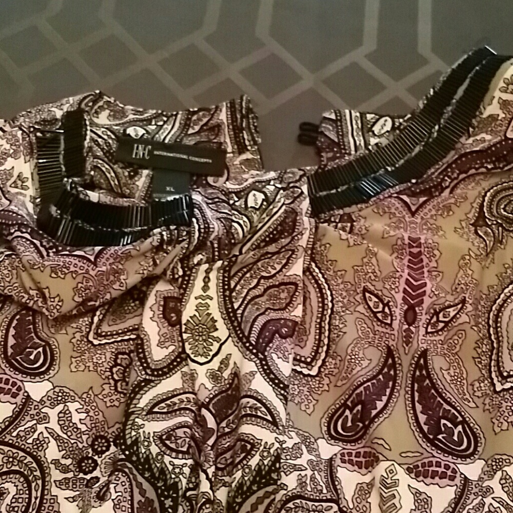 INC tank with metallic detailed top size XL